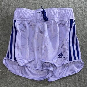 Adidas women's shorts purple arrow ready Unlined size XS football Soccer NWT